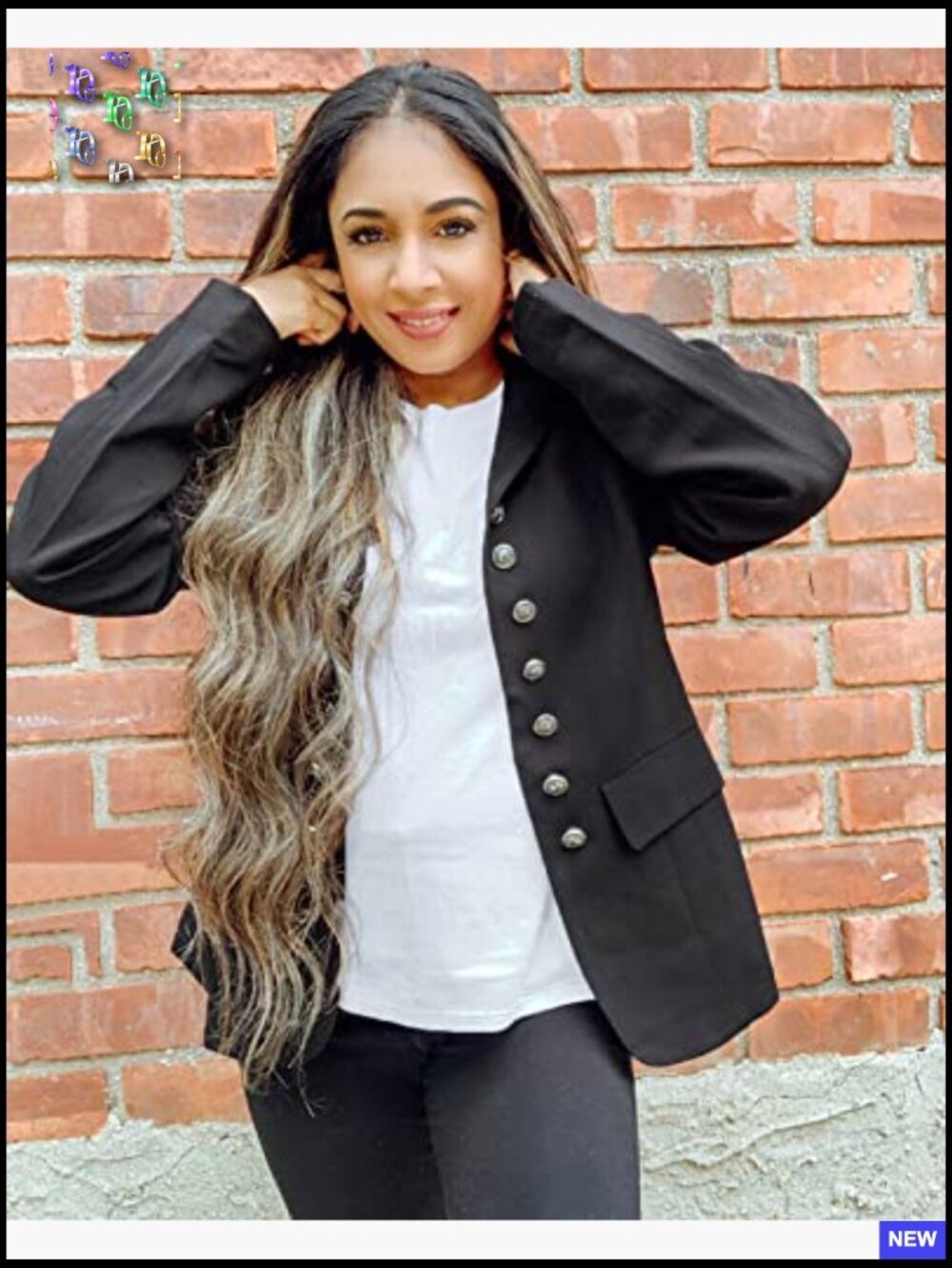 Business Casual Blazer Open Front Cardigan Buttons Pockets Chic Work Wear - Picture 4 of 7
